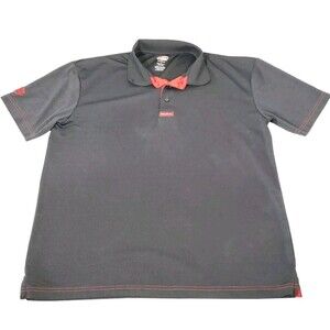 Dairy Queen Polo Shirt Sz L Employee Uniform Embroidered DQ Red Black/Dark Gray
